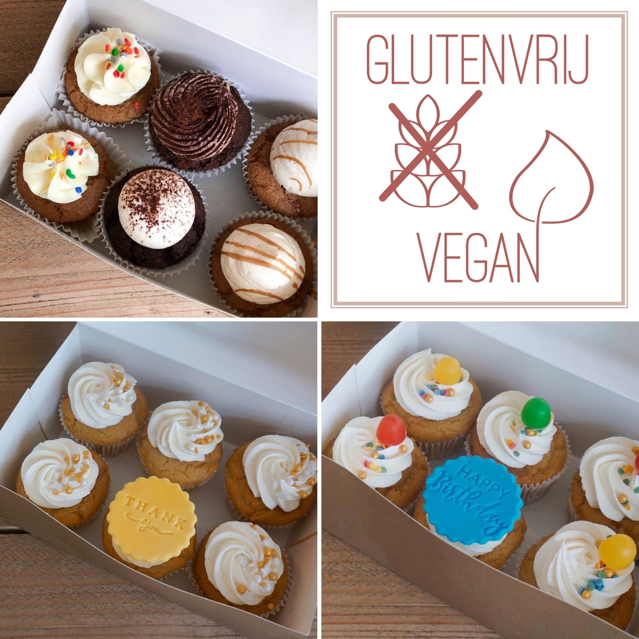 Vegan en glutenvrije cupcake collectie
